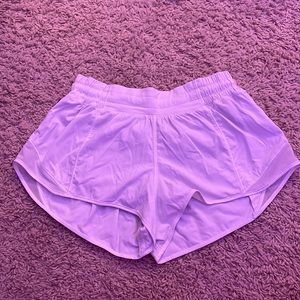 White Lululemon Hotty hot shorts size 6
